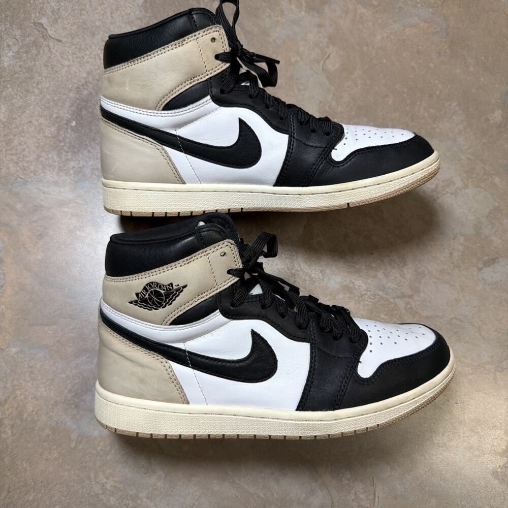 Womens Size 9.5 Air Jordan 1 Retro High OG Latte Black Legend Brown FD2596-021